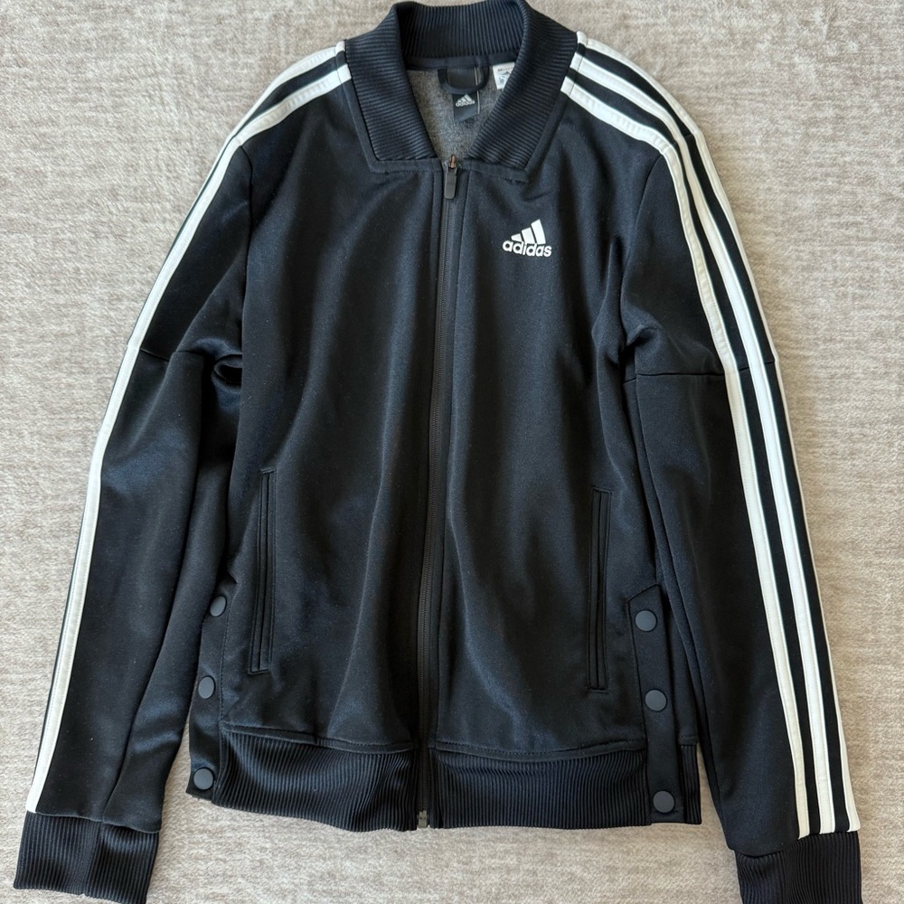 Boys Adidas Gray Zip-Up Jacket